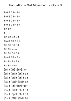 Foundation - 3rd Movement, Opus 3