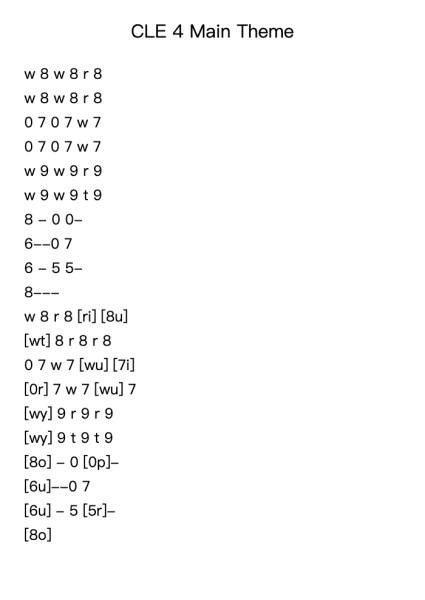 CLE 4 Main Theme