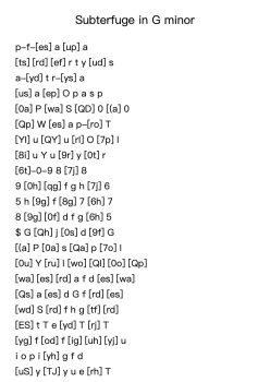 Subterfuge in G minor
