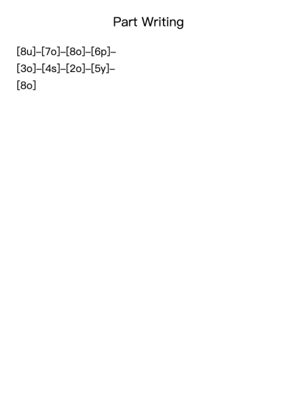Part Writing