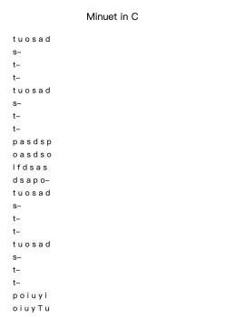 Minuet in C