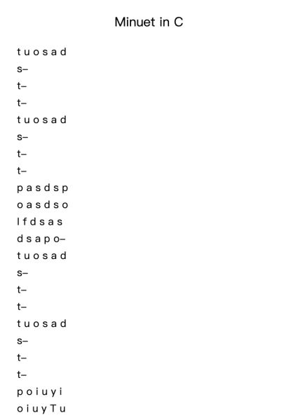 Minuet in C