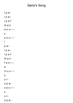 Saria's Song