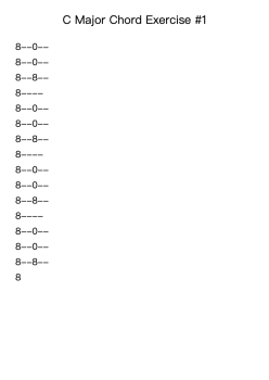C Major Chord Exercise #1