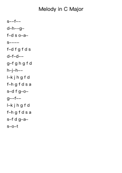 Melody in C Major