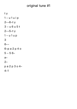 original tune #1