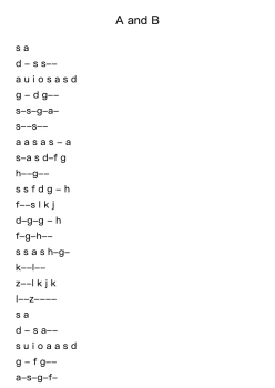 A and B