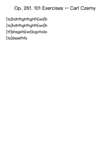 Op. 261, No. 5: 101 Exercises