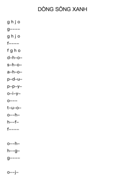 DÒNG SÔNG XANH