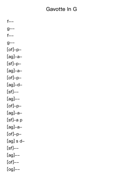 Gavotte in G