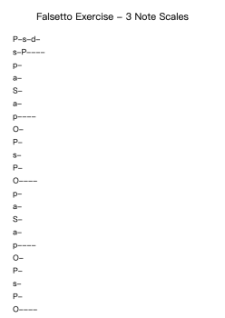Falsetto Exercise - 3 Note Scales