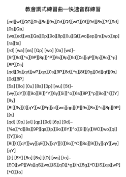 教會調式練習曲—快速音群練習