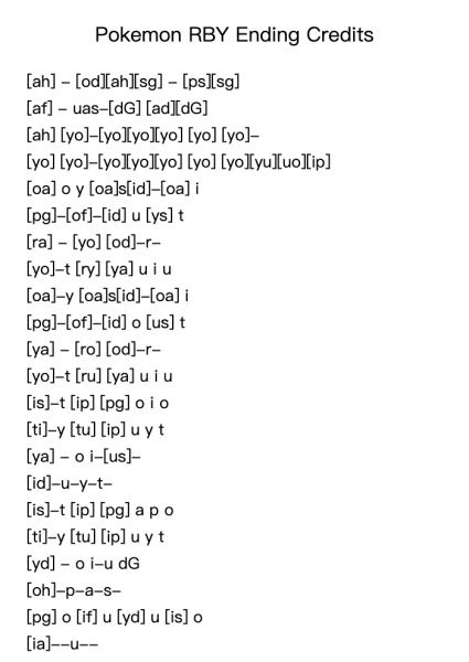 Pokemon RBY Ending Credits