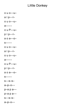 Little Donkey in C Major