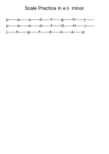 Scale Practice in e♭ minor