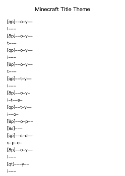 Minecraft Title Theme