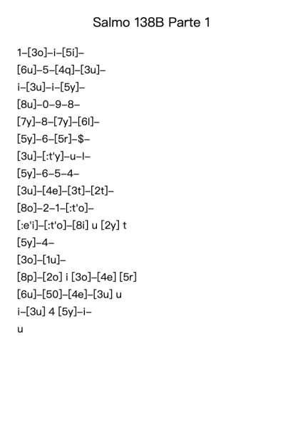 Salmo 138B Parte 1