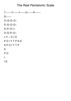 The Real Pentatonic Scale
