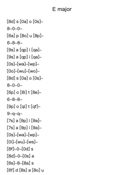 E major