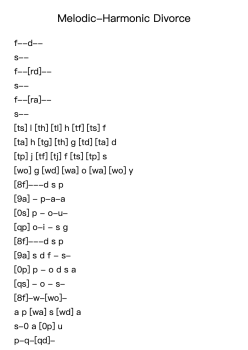 Melodic-Harmonic Divorce