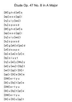Étude Op. 47 No. 8 in A Major