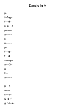 Dansje in A