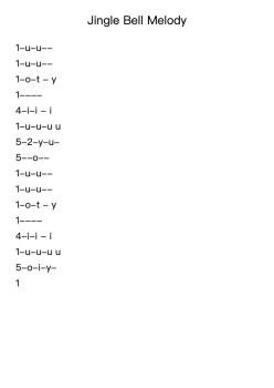 Jingle Bell Melody in C