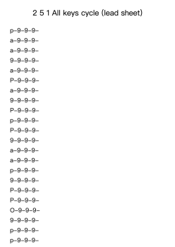 2 5 1 All keys cycle (lead sheet)