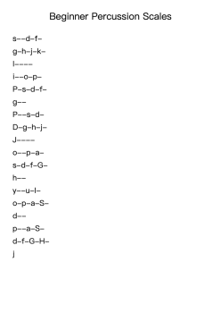 Beginner Percussion Scales