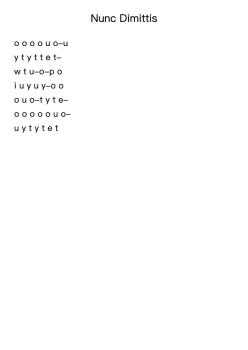 Nunc Dimittis