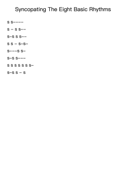 Syncopating The Eight Basic Rhythms