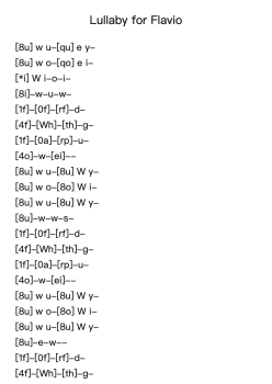 Lullaby for Flavio