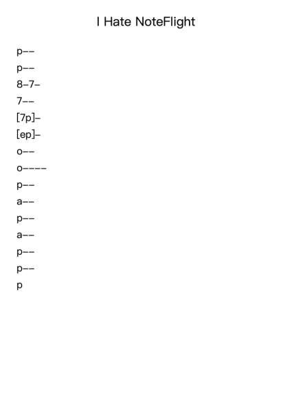 I Hate NoteFlight