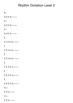 Rhythm Dictation Level 2