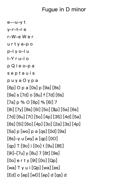 Fugue in D minor