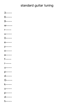 standard guitar tuning