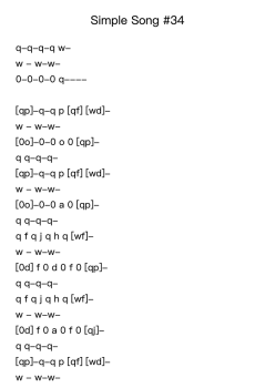 Simple Song #34