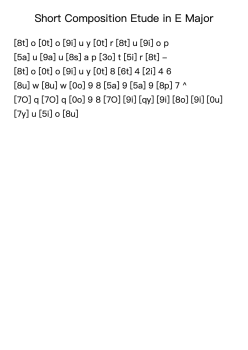 Etude in E Major