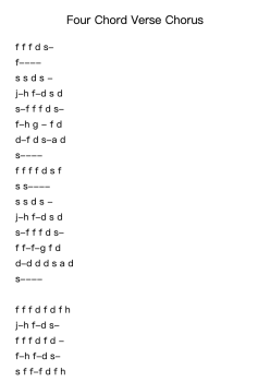 Four Chord Verse & Chorus