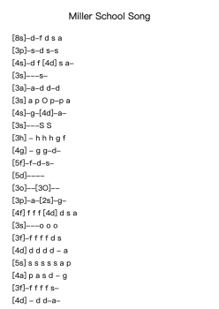Miller School Song