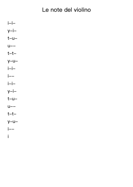 Le note del violino