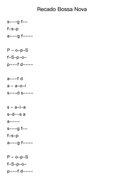 Recado Bossa Nova