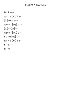 CaFG 1 harbas