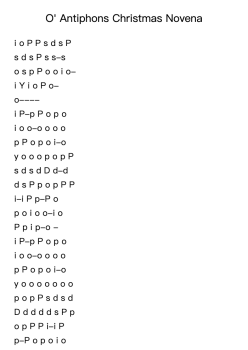 O' Antiphons Christmas Novena