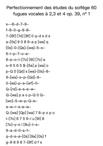 60 fugues vocales à 2,3 et 4, Op. 39, No. 1