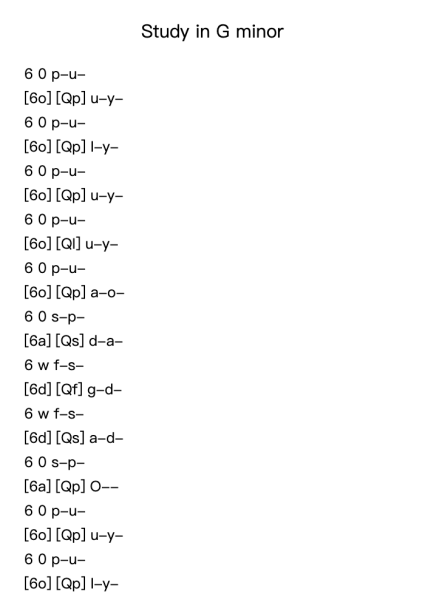 Study in G Minor
