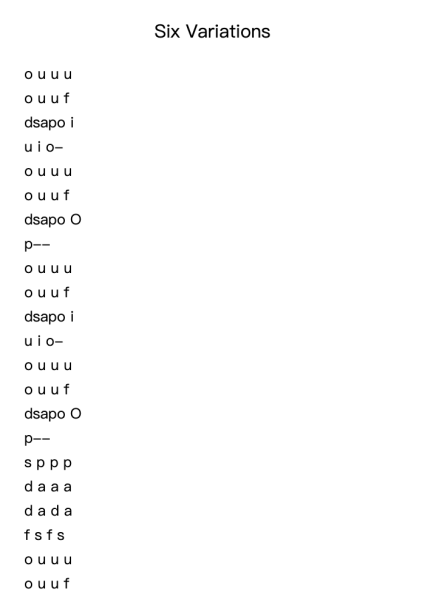 Six Variations