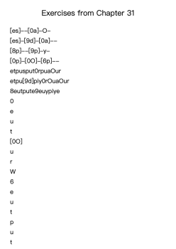 Exercises from Chapter 31