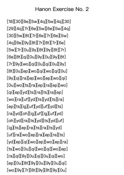 Hanon Exercise No. 2 in C