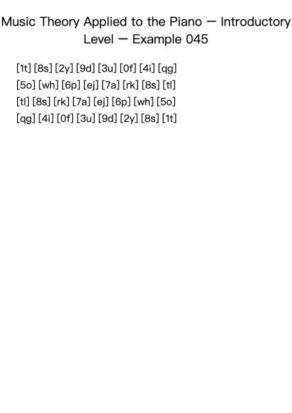 Music Theory Applied to the Piano – Introductory Level – Example 045